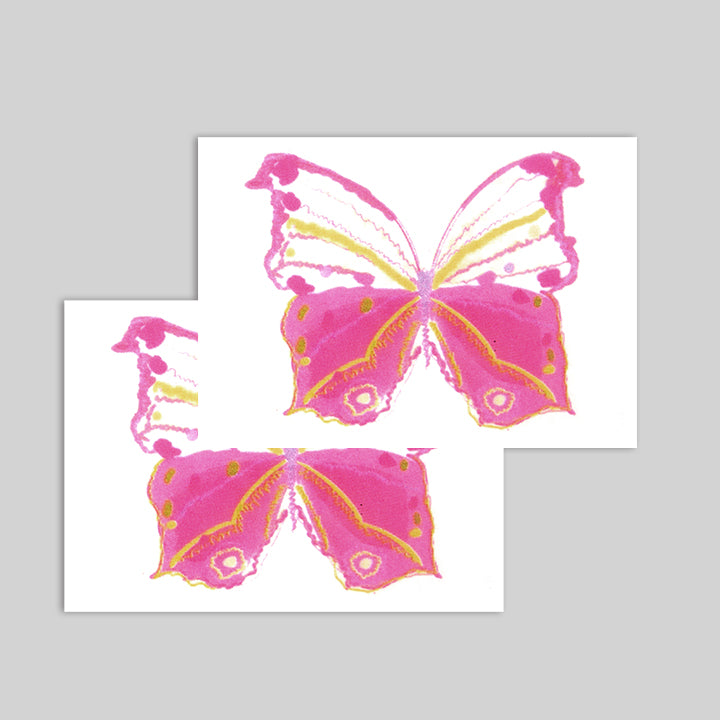 Vibrant Watercolor Butterfly Temporary Tattoo