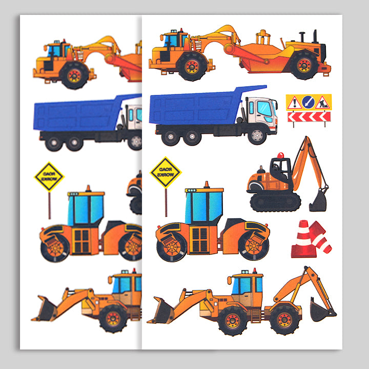 Construction Zone Temporary Tattoos