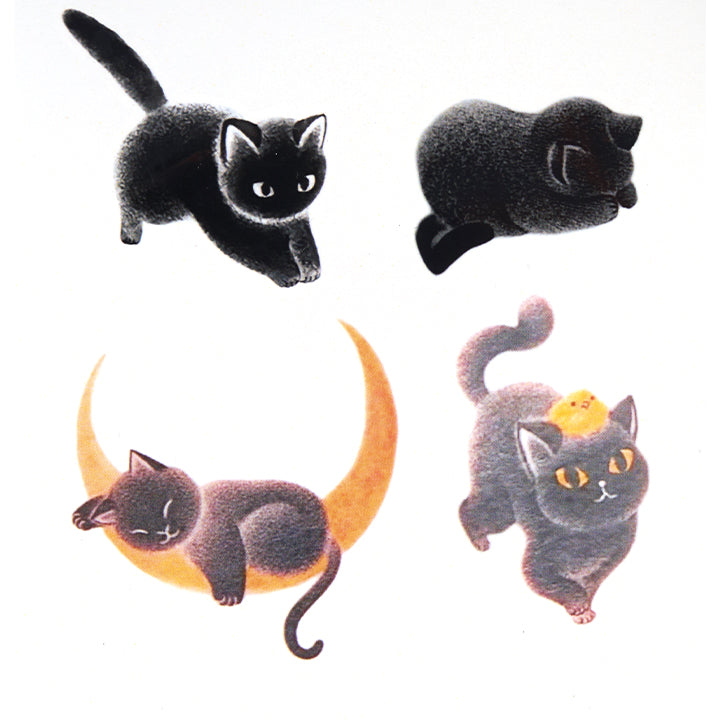 Whimsical Cats Temporary Tattoos
