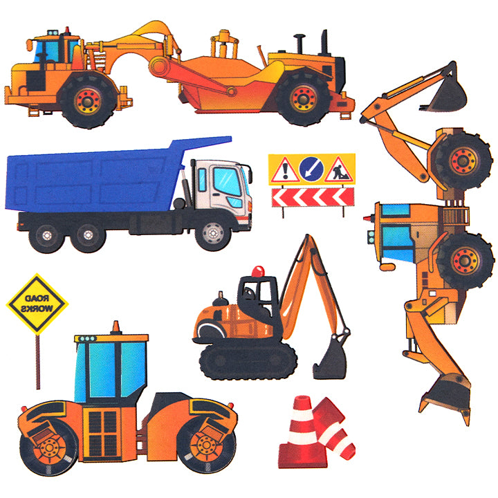 Construction Zone Temporary Tattoos