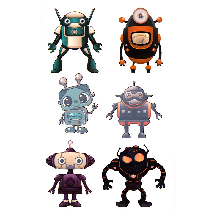 Robot Crew Temporary Tattoo Set