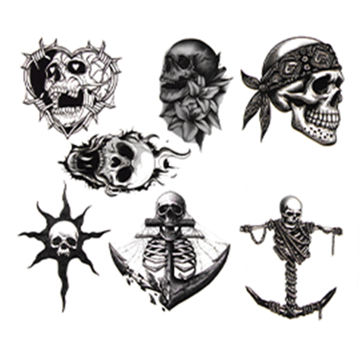 Skull Art Temporary Tattoo Collection