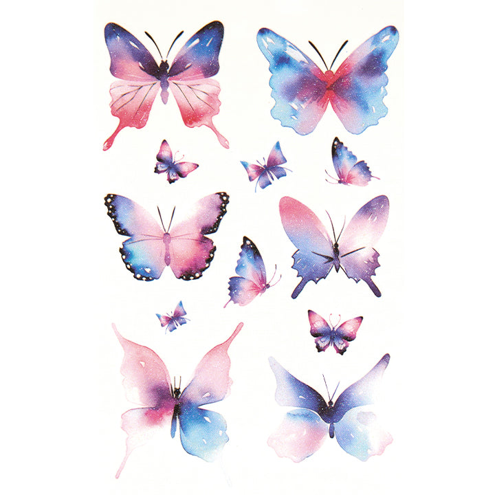 Ethereal Butterfly Temporary Tattoo Sheet