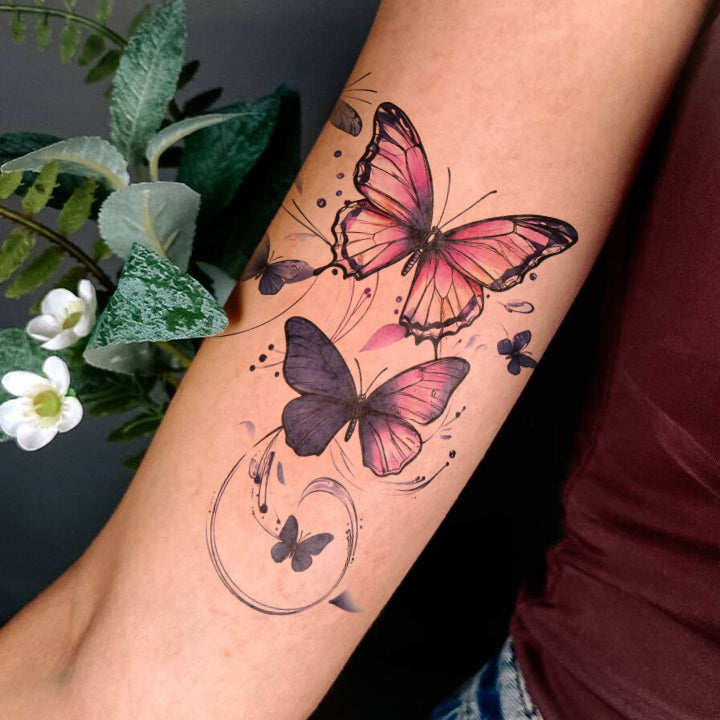 Ethereal Butterfly Temporary Tattoo Sheet