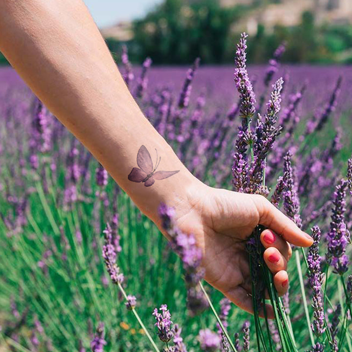 Lavender Field Temporary Tattoo Sheet