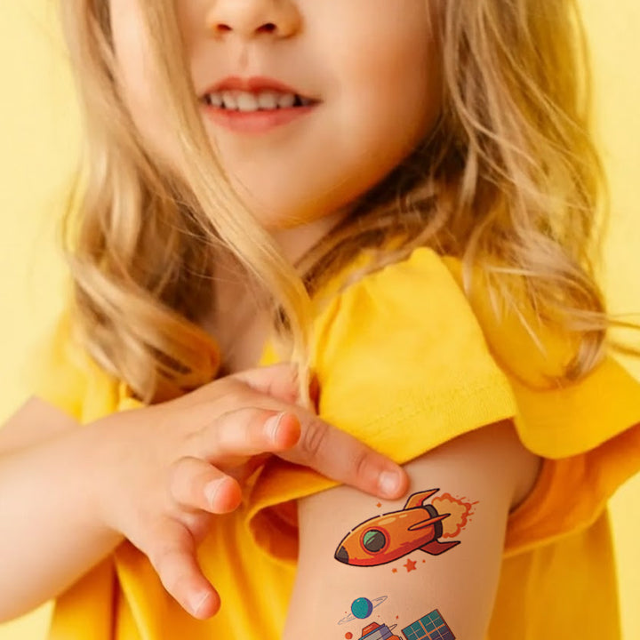 Space Adventure Kids Temporary Tattoos