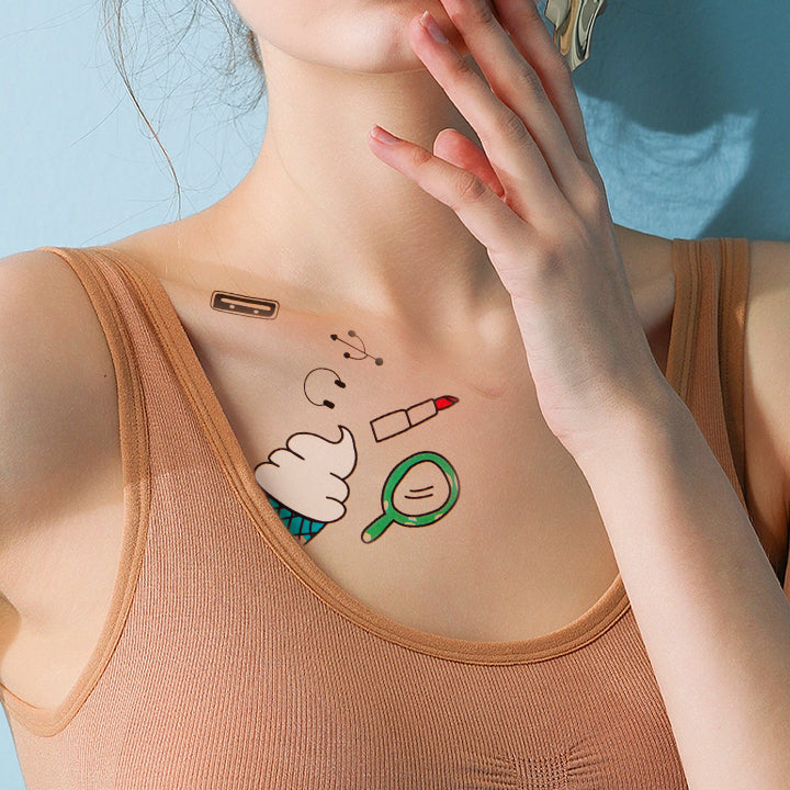 Vibrant Summer Sticker Tattoos