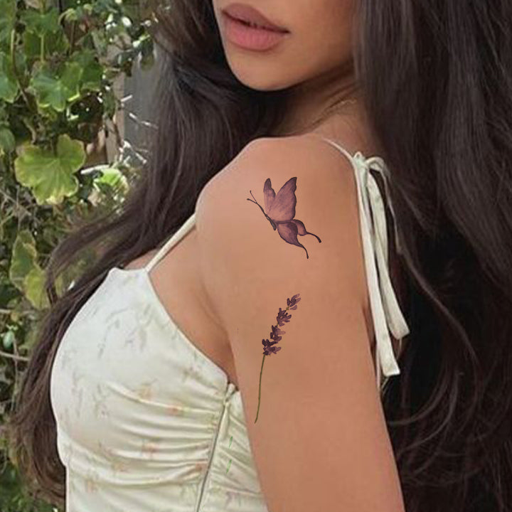 Lavender Field Temporary Tattoo Sheet