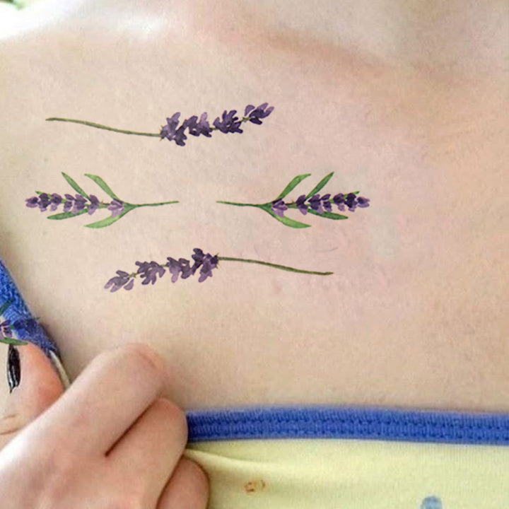 Lavender Field Temporary Tattoo Sheet
