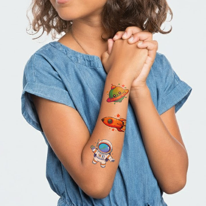 Space Adventure Kids Temporary Tattoos